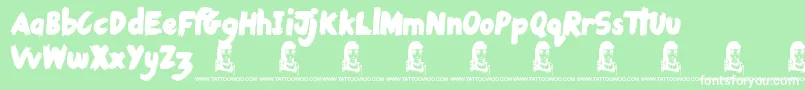RoughRider Font – White Fonts on Green Background