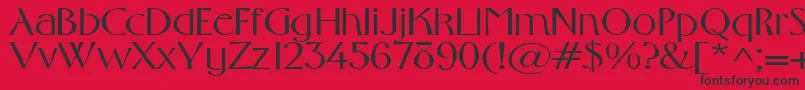 Gabrielextended Font – Black Fonts on Red Background