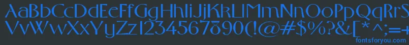 Gabrielextended Font – Blue Fonts on Black Background
