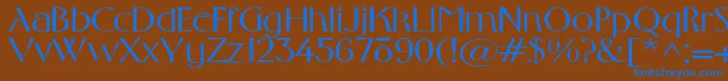 Gabrielextended Font – Blue Fonts on Brown Background