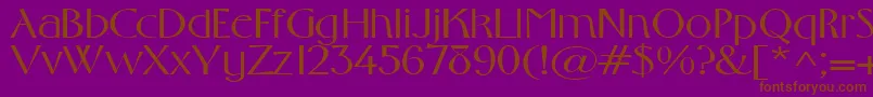 Gabrielextended Font – Brown Fonts on Purple Background