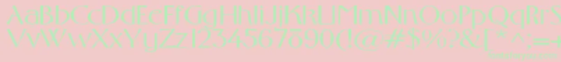 Gabrielextended Font – Green Fonts on Pink Background