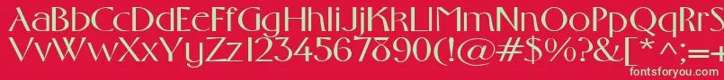 Gabrielextended Font – Green Fonts on Red Background