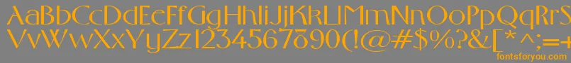 Gabrielextended Font – Orange Fonts on Gray Background