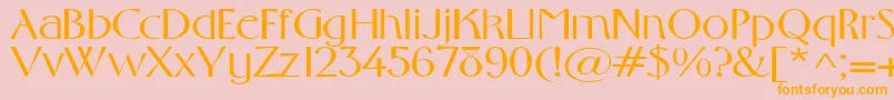 Gabrielextended Font – Orange Fonts on Pink Background