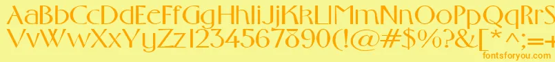 Gabrielextended Font – Orange Fonts on Yellow Background