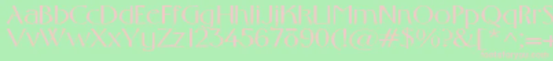 Gabrielextended Font – Pink Fonts on Green Background