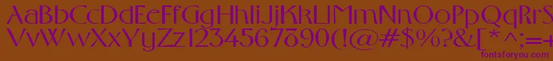 Gabrielextended Font – Purple Fonts on Brown Background