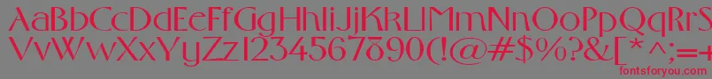 Gabrielextended Font – Red Fonts on Gray Background