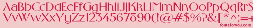 Gabrielextended Font – Red Fonts on Pink Background