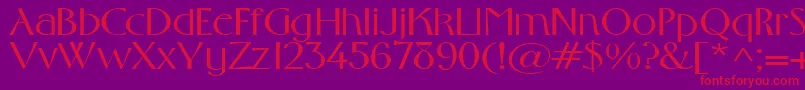 Gabrielextended Font – Red Fonts on Purple Background