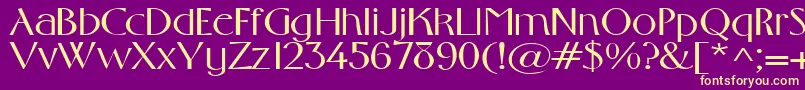 Gabrielextended Font – Yellow Fonts on Purple Background