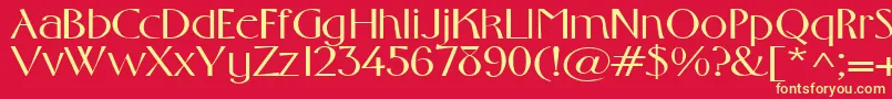 Gabrielextended Font – Yellow Fonts on Red Background