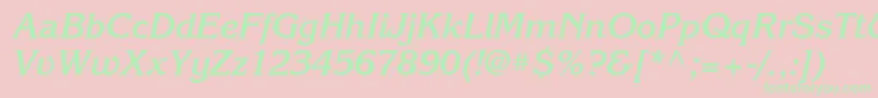 KorinnatttBolditalic Font – Green Fonts on Pink Background