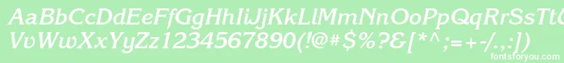 KorinnatttBolditalic Font – White Fonts on Green Background