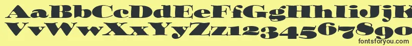 OzwaldOsItcTt Font – Black Fonts on Yellow Background