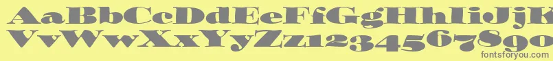 OzwaldOsItcTt Font – Gray Fonts on Yellow Background