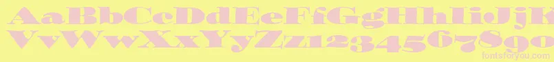 OzwaldOsItcTt Font – Pink Fonts on Yellow Background