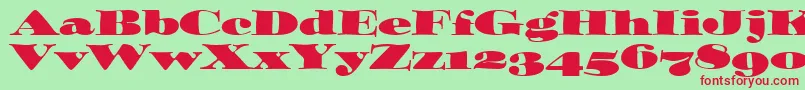 OzwaldOsItcTt Font – Red Fonts on Green Background