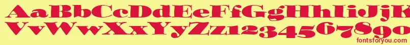 OzwaldOsItcTt Font – Red Fonts on Yellow Background