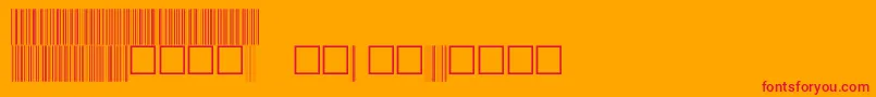 フォントC39p48dhtt – オレンジの背景に赤い文字