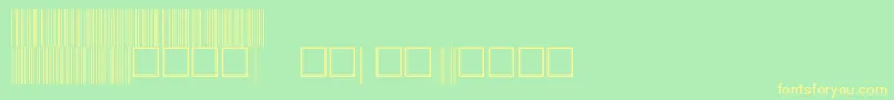 フォントC39p48dhtt – 黄色の文字が緑の背景にあります