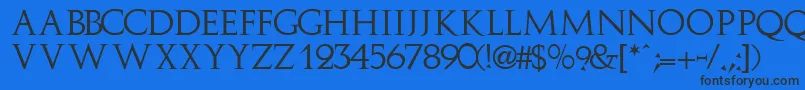 ImplicitcapssskRegular Font – Black Fonts on Blue Background