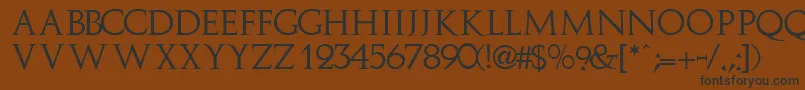 ImplicitcapssskRegular Font – Black Fonts on Brown Background