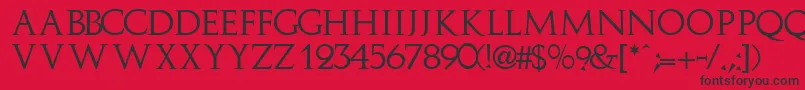 ImplicitcapssskRegular Font – Black Fonts on Red Background