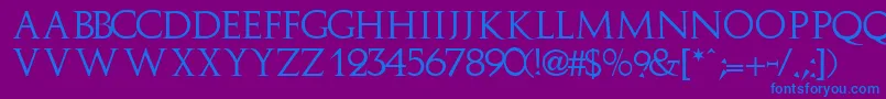 ImplicitcapssskRegular Font – Blue Fonts on Purple Background