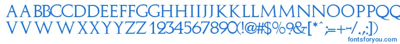 ImplicitcapssskRegular Font – Blue Fonts on White Background