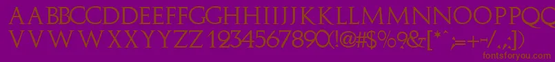 ImplicitcapssskRegular Font – Brown Fonts on Purple Background