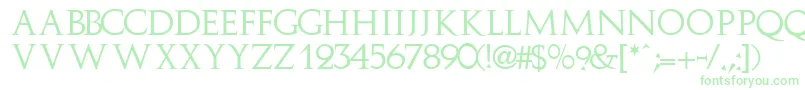 ImplicitcapssskRegular Font – Green Fonts on White Background