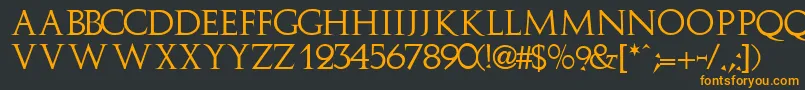 ImplicitcapssskRegular Font – Orange Fonts on Black Background