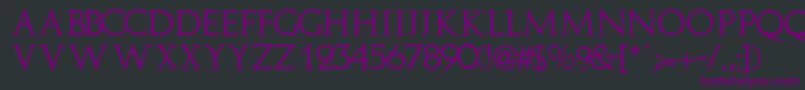 Шрифт ImplicitcapssskRegular – фиолетовые шрифты на чёрном фоне