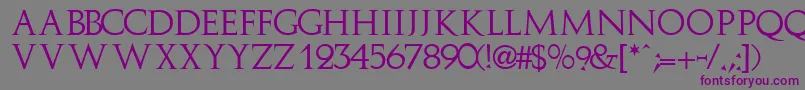 ImplicitcapssskRegular Font – Purple Fonts on Gray Background