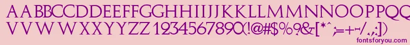 ImplicitcapssskRegular Font – Purple Fonts on Pink Background