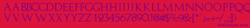 ImplicitcapssskRegular Font – Purple Fonts on Red Background