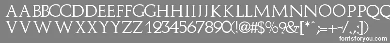 ImplicitcapssskRegular Font – White Fonts on Gray Background