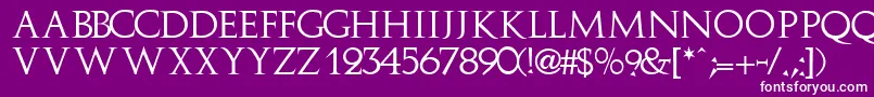 フォントImplicitcapssskRegular – 紫の背景に白い文字