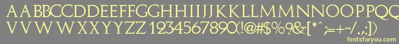 ImplicitcapssskRegular Font – Yellow Fonts on Gray Background