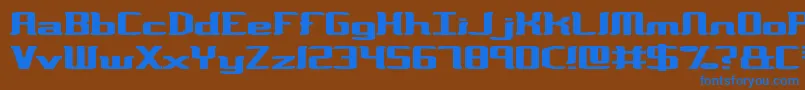 VarianceBrk Font – Blue Fonts on Brown Background
