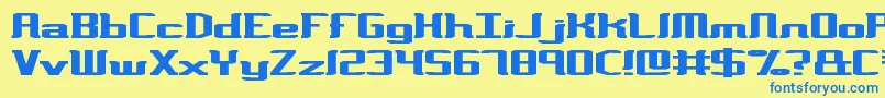 VarianceBrk Font – Blue Fonts on Yellow Background