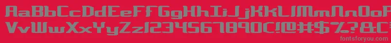 VarianceBrk-Schriftart – Graue Schriften auf rotem Hintergrund
