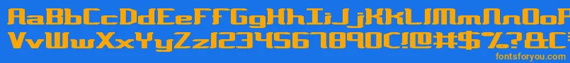 VarianceBrk Font – Orange Fonts on Blue Background