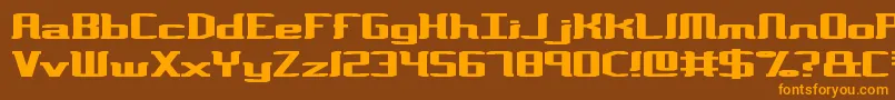 VarianceBrk Font – Orange Fonts on Brown Background