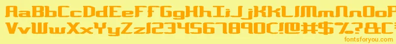 VarianceBrk Font – Orange Fonts on Yellow Background