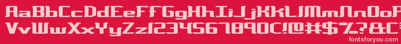 フォントVarianceBrk – 赤い背景にピンクのフォント