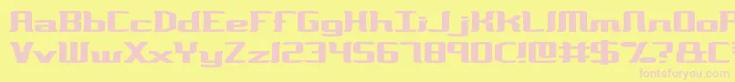 VarianceBrk Font – Pink Fonts on Yellow Background