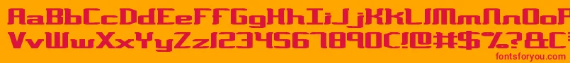 Шрифт VarianceBrk – красные шрифты на оранжевом фоне